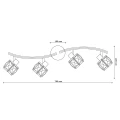 Lampa ścienno-sufitowa ZAHARA 4*E27, czarno-złota z kryształem 336798 Goldlux
