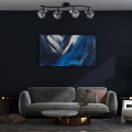 Lampa ścienno-sufitowa ZAHARA 4*E27, czarno-złota z kryształem 336798 Goldlux