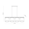 VIGA SHADE ORZECH LAMPA WISZĄCA 4XE27 - 11844 TK Lighting