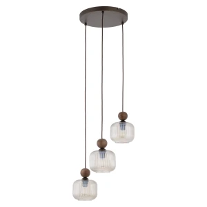 BALLO ORZECH LAMPA WISZĄCA 3XE14 KOŁO - 11838 TK Lighting