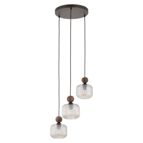 BALLO ORZECH LAMPA WISZĄCA 3XE14 KOŁO - 11838 TK Lighting
