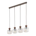 BALLO ORZECH LAMPA WISZĄCA 4XE14 LISTWA - 11839 TK Lighting
