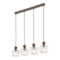 BALLO ORZECH LAMPA WISZĄCA 4XE14 LISTWA - 11839 TK Lighting