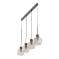 BALLO ORZECH LAMPA WISZĄCA 4XE14 LISTWA - 11839 TK Lighting