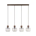 BALLO ORZECH LAMPA WISZĄCA 4XE14 LISTWA - 11839 TK Lighting