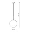 Lampa wisząca Palla miedziana 30cm Light Prestige