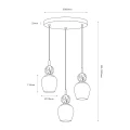 Lampa wisząca Carrara (koło) 3xE14 MLP2810 Milagro