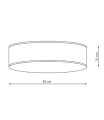 Plafon Alto czarny tkanina 40cm Light Prestige