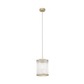Lampa wisząca SERGIO ze złotymi elementami i szklanymi rurkami Zuma Line