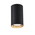 Spot tuba MANACOR czarno-złota 6x13cm GU10 LIGHT PRESTIGE