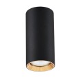 Spot tuba MANACOR czarno-złota 6x17cm GU10 LIGHT PRESTIGE