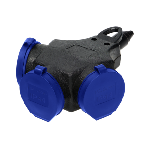 Rozgałęźnik bryzgoszczelny i odporny na uderzenia 3x2P+Z IP44