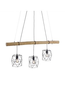 Lampa wisząca sufitowa EDGAR 3 - punktowa czarny LeuchtenDirekt - 15503-18