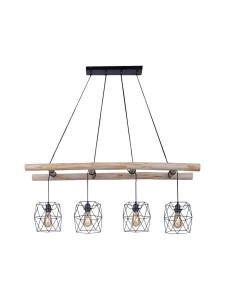 Lampa wisząca sufitowa EDGAR 4 - punktowa czarny LeuchtenDirekt - 15036-18