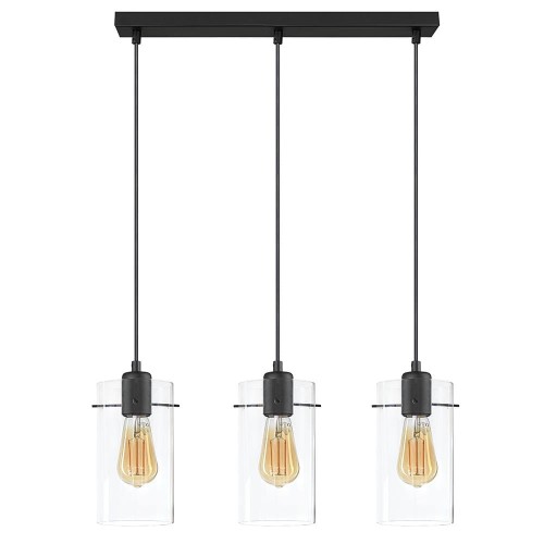 Lampa wisząca na listwie FIRENZE NEW transparentna z trzema kloszami TK Lighting