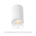 Lampa natynkowa ruchoma biała CHLOE SLIP004008 Spectrum