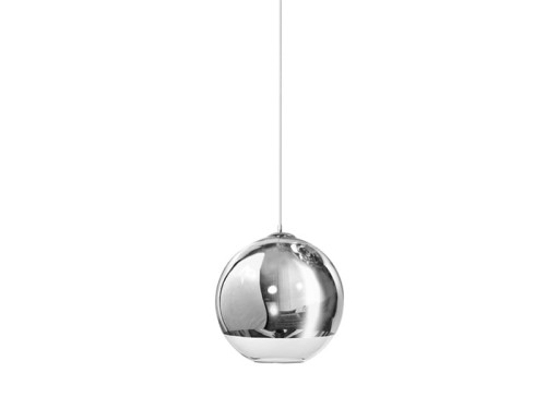 Lampa wisząca Silver Ball 25 szklana kula z chromową i transparentną częścią Azzardo