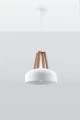 Lampa Wisząca CASCO Biała/Naturalne Drewno SL.0388 SOLLUX