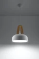 Lampa Wisząca CASCO Biała/Naturalne Drewno SL.0388 SOLLUX