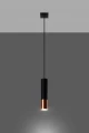 Lampa wisząca LOOPEZ 1 czarny/miedź SL.0946 SOLLUX