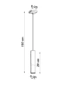 Lampa wisząca LOOPEZ 1 czarny/miedź SL.0946 SOLLUX