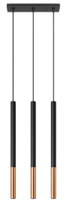 Lampa wisząca MOZAICA 3L czarny/miedź SL.0889 SOLLUX