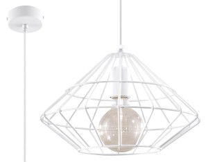 Lampa Wisząca UMBERTO Biała SL.0293 SOLLUX