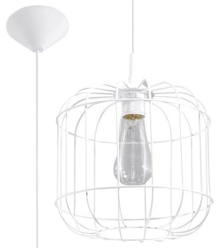 Lampa Wisząca CELTA Biała SL.0295 SOLLUX