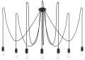 Żyrandol EDISON 7 Czarny SL.0372 SOLLUX