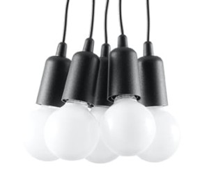 Lampa wisząca DIEGO 5 czarna SL.0574 SOLLUX