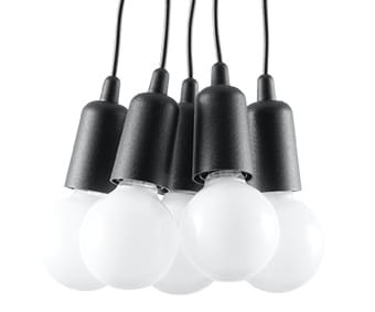 Lampa wisząca DIEGO 5 czarna SL.0574 SOLLUX