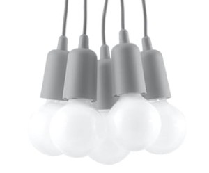 Lampa wisząca DIEGO 5 szara SL.0577 SOLLUX