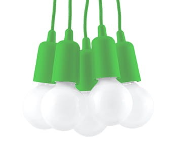 Lampa wisząca DIEGO 5 zielony SL.0583 SOLLUX