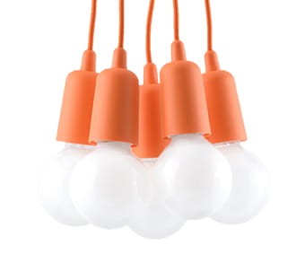 Lampa wisząca DIEGO 5 pomarańczowy  SL.0586 SOLLUX