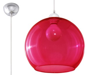 Lampa Wisząca BALL Czerwona SL.0253 SOLLUX