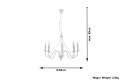 Żyrandol MINERWA 5 Biały SL.0214 SOLLUX