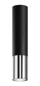 Plafon LOOPEZ czarny/chrom SL.0939 SOLLUX