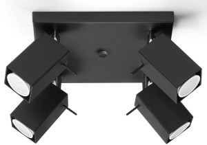 Plafon MERIDA 4 Czarny SL.0102 SOLLUX