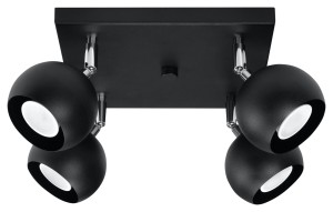 Plafon OCULARE 4 Czarny SL.0446 SOLLUX