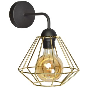 Kinkiet LUPO BLACK/GOLD 1xE27 | MLP6269 Milagro