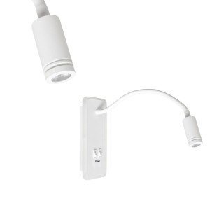 Lampka nocna BASE 8W+2W WHITE | ML6349 Milagro