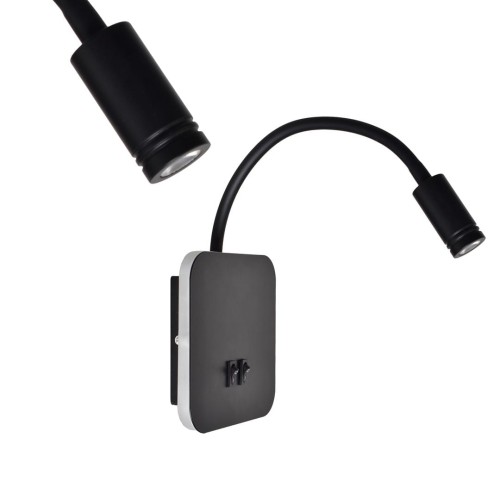 Lampka nocna BASE 8W+2W BLACK | ML6352 Milagro