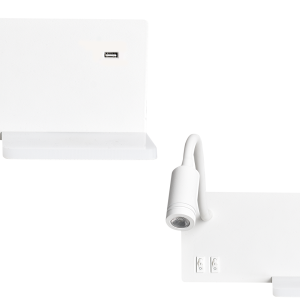 Lampa nocna z półką SHELF WHITE LED 4W+5W+2W | ML6343 Milagro