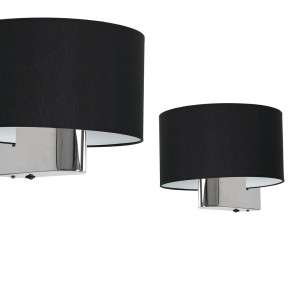 Kinkiet CASINO BLACK/CHROME 1xE27 | ML6377 Milagro