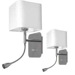 Kinkiet NAPOLI WHITE/CHROME 1xE27 + 1W LED | ML63600 Milagro