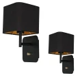 Kinkiet NAPOLI BLACK/GOLD 1xE27 | ML6365 Milagro