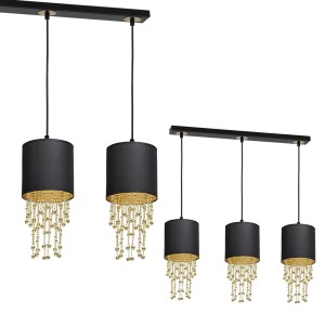 Lampa wisząca ALMERIA BLACK/GOLD 3xE27 | MLP64400 Milagro