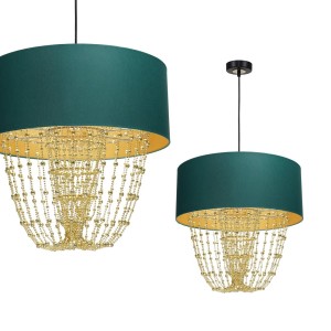 Lampa wisząca ALMERIA GREEN/GOLD 1xE27 | MLP6452 Milagro