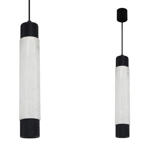 Lampa wisząca MARBLE WHITE/BLACK 1xGU10 | ML6341 Milagro