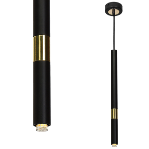 Lampa wisząca MONZA BLACK / GOLD 1xG9 8W | MLP6333 Milagro